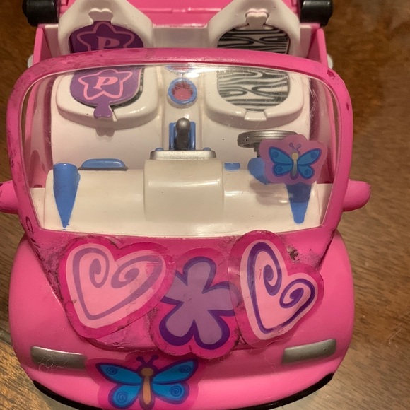 Polly Pocket Pink convertible Car Pollypockets doll Mattel 2000 vintage Play Toy - Picture 11 of 16